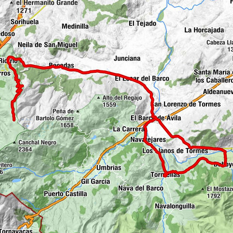 Hermosillo - Puerto de la Hoya - Ermita de Santísimo Cristo del Caño - Piedra Blanca
