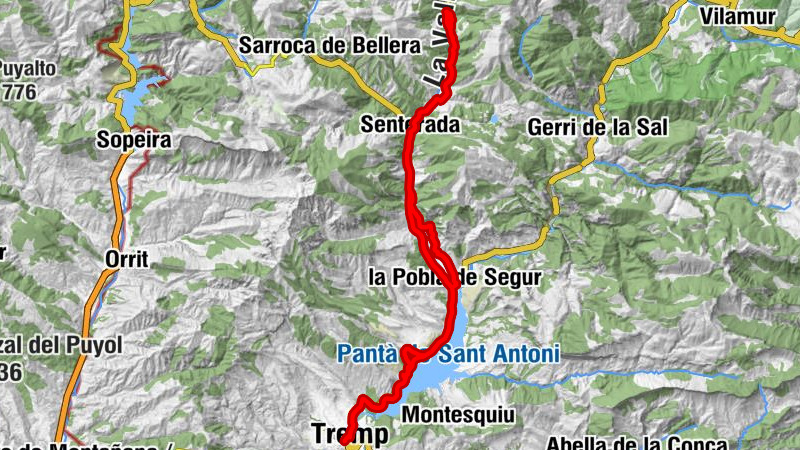 Estació de Tremp - Mare de Déu de Gràcia - Mare de Déu de la Ribera - Mare de Déu del Coll