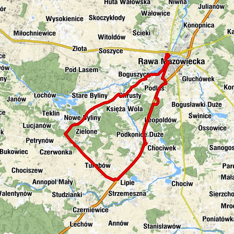 Rawa Mazowiecka - Podlas - Podkonice Miejskie
