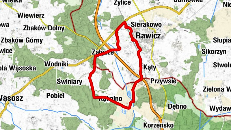 Rawicz - Laskowa - Kąkolno