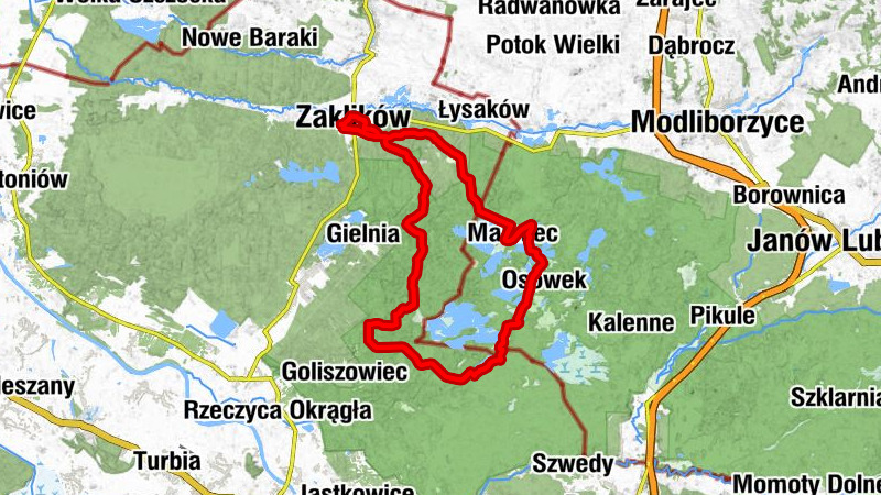 Zaklików - Kościół pw. Trójcy Przenajświętszej - Karczma Kochany - Kochany