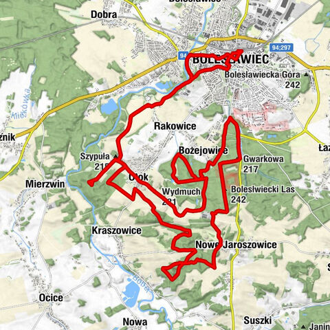 Bolesławiec - Bolesłwiecki Las - Wydmuch - Szypuła