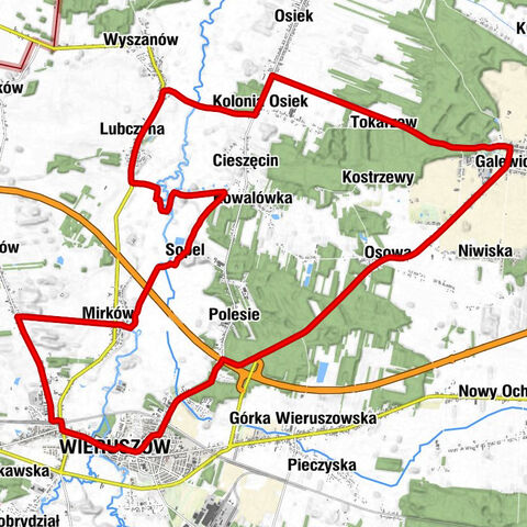 Mirków - Sopel - Wieruszów - Podteklinów