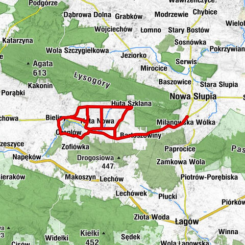 Milanowska Wólka - Trzcianka - Bartoszowiny - Kaplica pw. Matki Bożej Fatimskiej w Hucie Nowej
