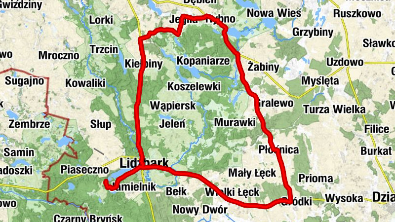 Lidzbark-Nadleśnictwo - Kościół pw. Świętego Wojciecha Biskupa Męczennika - Kościół pw. Świętej Barbary - Kościół pw. Świętego Wawrzyńca
