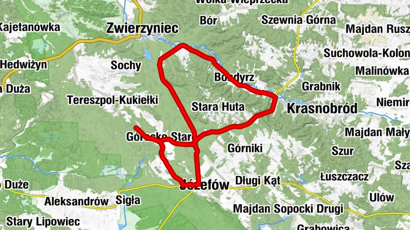 Górecko Stare - Majdan Kasztelański - Józefów