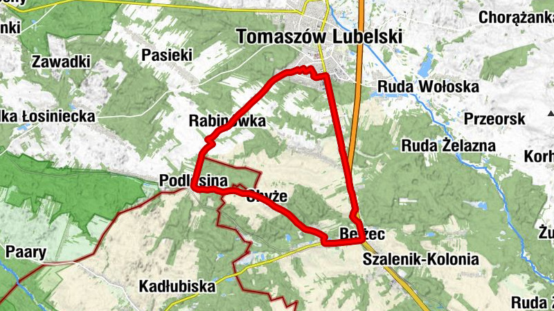 Tomaszów Lubelski - Kościół pw. Matki Bożej Królowej Polski w Bełżcu - Kaplica pw. Najświętszej Maryi Panny Niepokalanego Poczęcia w Chyżach - Kościół pw. Świętych Apostołów Piotra i Pawła w Podlesinie