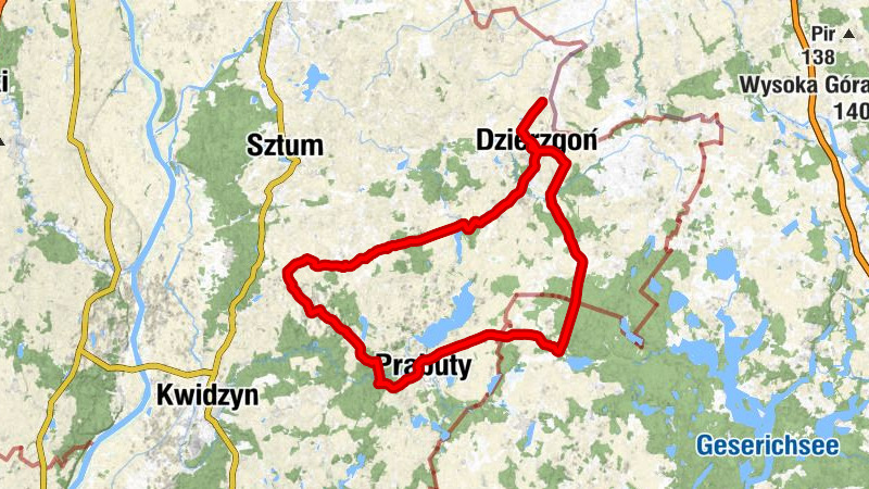 Nowiny - Nowiec - Dzierzgoń - Prabuty