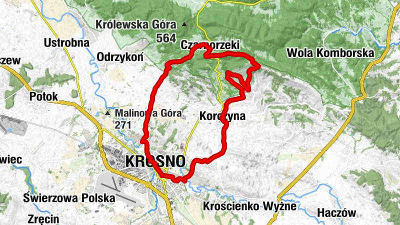 Matki Boskiej Królowej Polski - Sokoli Grzbiet - Strzelnica - Korczyna