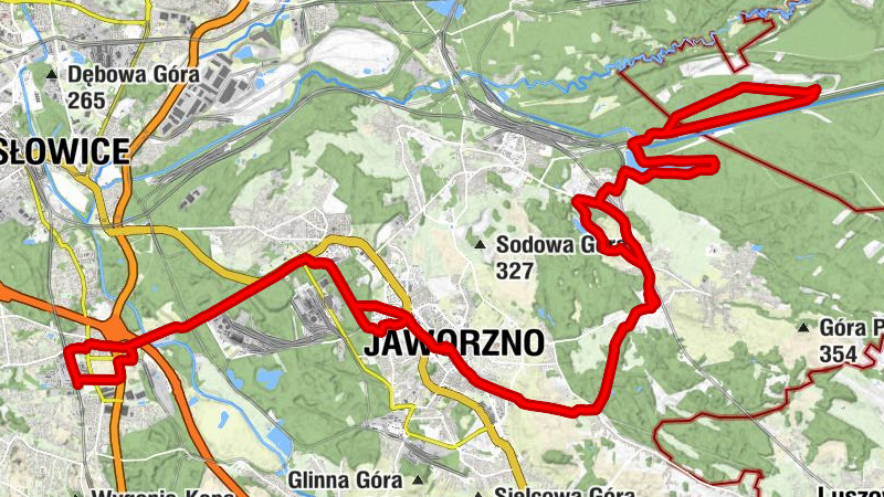Mysłowice Brzezinka - U kucharza - Jaworzno - Równa Górka
