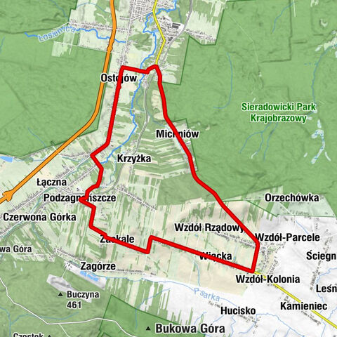 Ostojów - Jędrów - Michniów - Kościół pw. Świętych Szymona i Judy Tadeusza w Łącznej