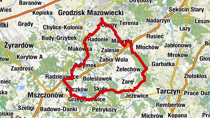 Grodzisk Mazowiecki - Kady - Kaprys - Szczęsne