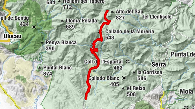 Serra - L'Estrella - Coll de Rates - Collado de la Moreria