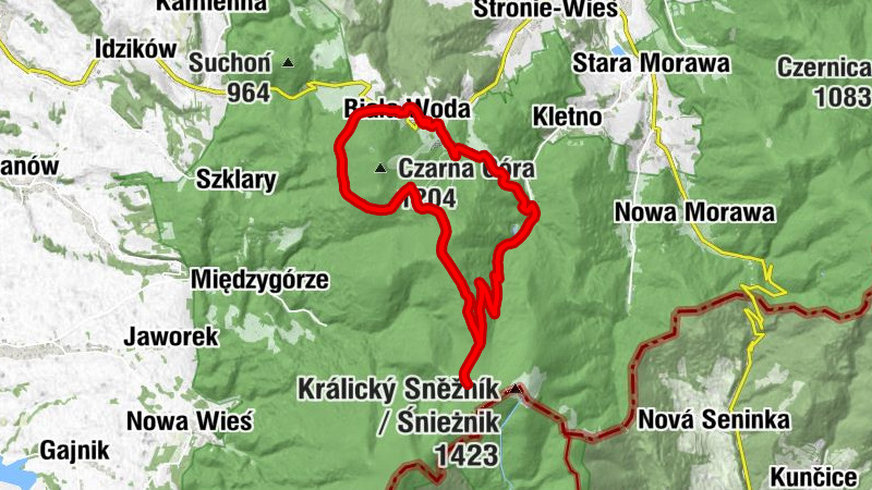 Biała Woda - Żmijowiec - Skały Nowowiejskie - Sienna