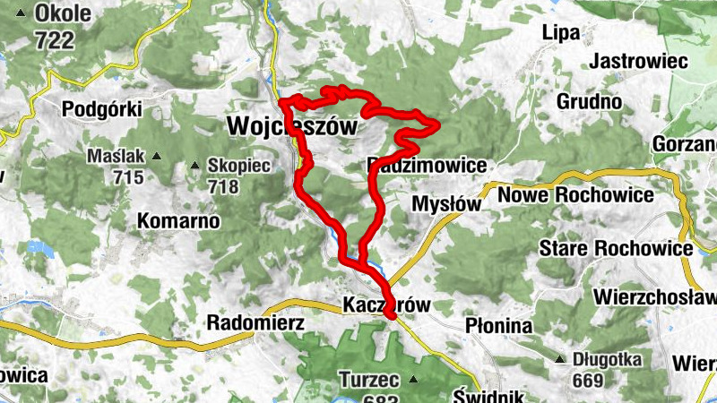 Karczma "Podgórzanka" - Rogacz - Dłużec - Trzciniec