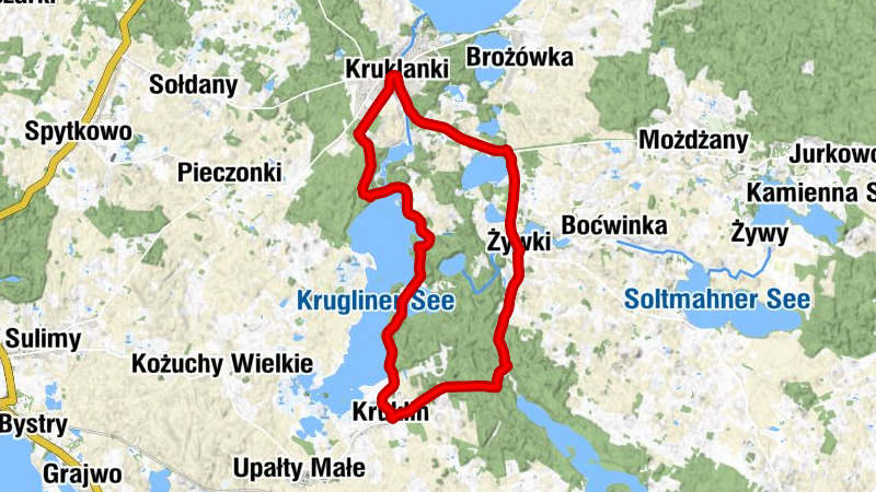 Kruklanki - Żywki Małe - Żywki - Kruklin