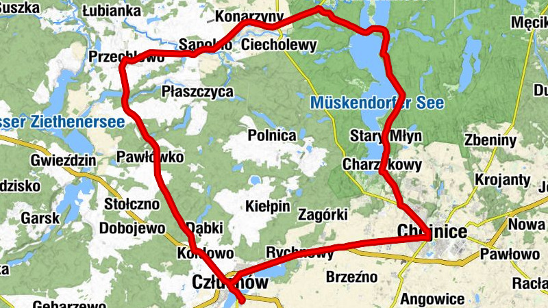 Człuchów - Kościół pw. Matki Boskiej Częstochowskiej - Kościół pw. Świętych Apostołów Piotra i Pawła - Kościół pw. Świętego Wawrzyńca