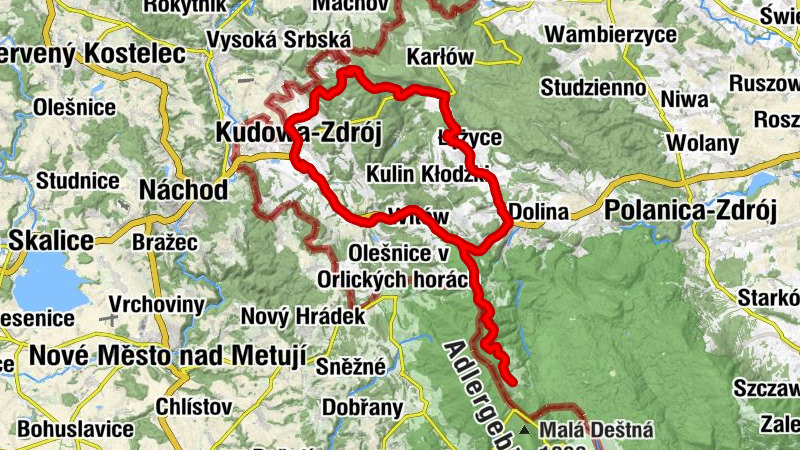 Kudowa-Zdrój - Kaplica Czaszek - Krupy - Schronisko PTTK "Orlica"