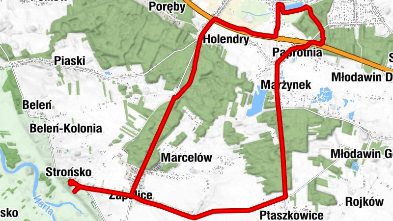 Kościół św. Urszuli Dziewicy i Męczennicy - Strońsko - Kaplica Krzyża Świętego - Zduńska Wola