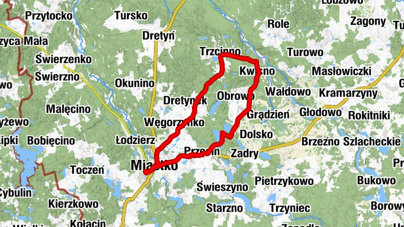 Miastko - Węgorzynko - Klewno