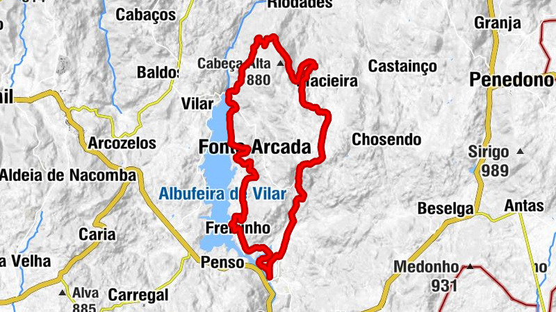 Vila da Ponte - Capela de Santa Bárbara - Igreja Paroquial de Escurquela - Fonte Arcada