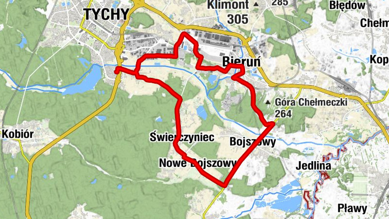 Klachowice - Tychy - Kościół pw. Narodzenia Świętego Jana Chrzciciela - Kościół pw. Świętego Bartłomieja w Bieruniu Starym