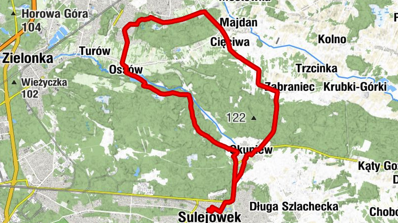 Sulejówek - Restauracja Eden - Wołomin - Kościół pw. Najświętszej Maryi Panny Królowej Różańca Świętego