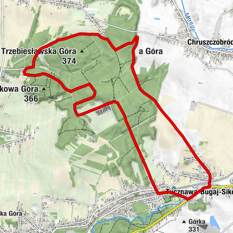 Sikorka - Tucznawa-Bugaj-Sikorka - Tucznawa - Podbuczyny