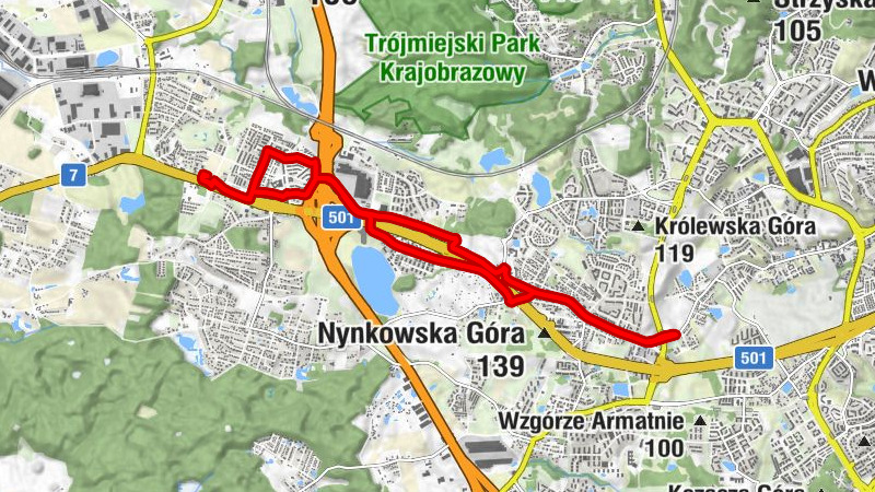 Kokoszki - Osiedle Kalina - Karczemki Nynkowskie - Jasień