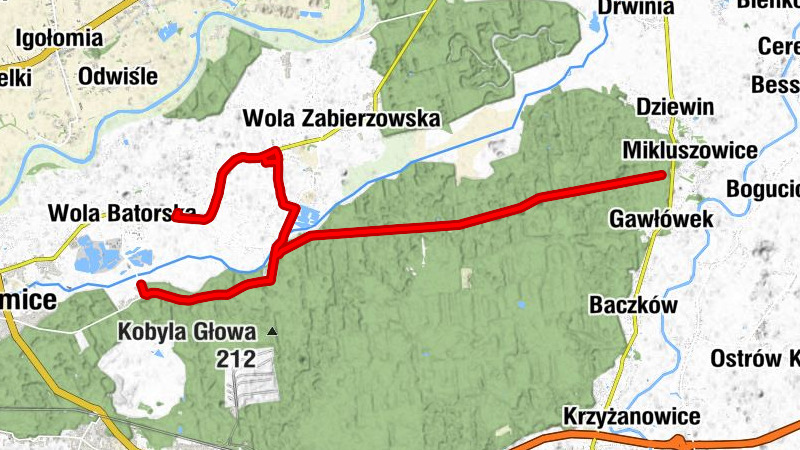 Mikoniowiec - Zabierzów Bocheński - Poszynka