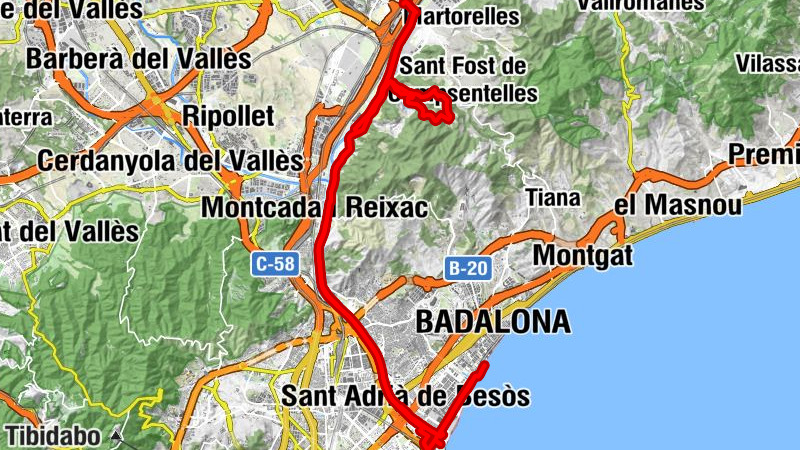 Mollet - Sant Fost - Mollet del Vallès - la Llagosta - Ermita de Sant Cebrià de Cabanyes