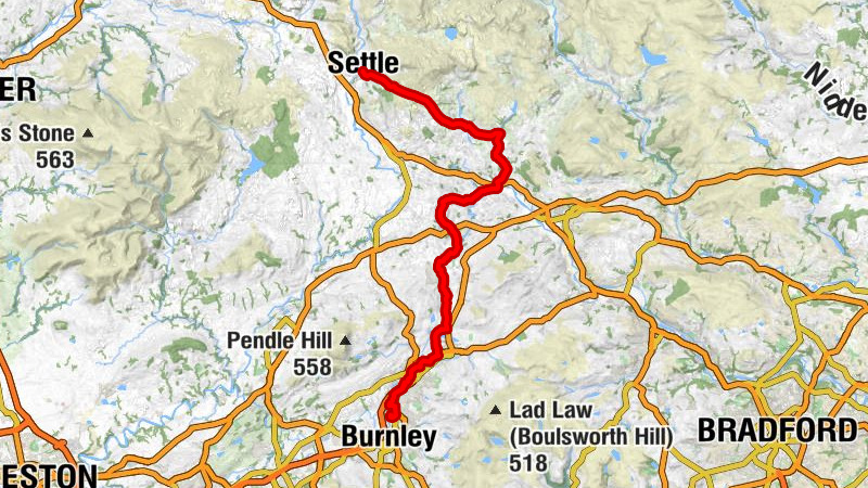 Burnley - Brierfield - Midllesber Hill - Settle
