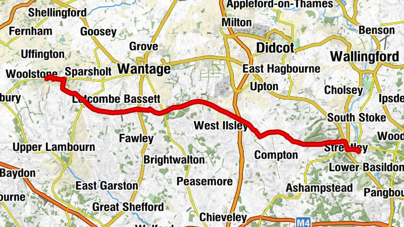 Kingston Lisle - Round Hill - Cwichelmeshlaew Hill - Goring-on-Thames