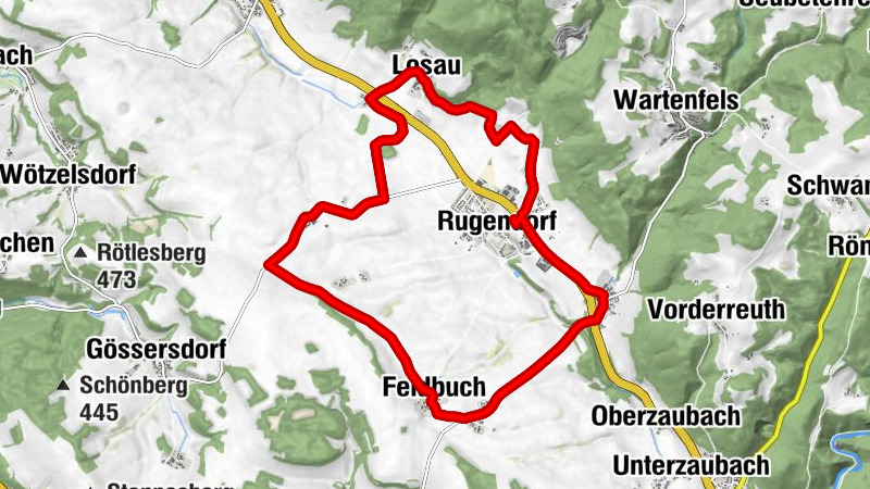 Rugendorf - Zettlitz - Poppenholz - Feldbuch