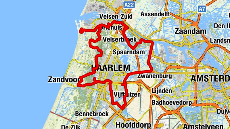 Haarlem - Kopje van Bloemendaal - Stokmansberg - Kopje van Aerdenhout