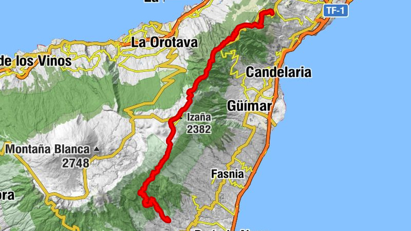 El Rosario - Chipeque - Montaña Yegua Blanca - Fasnia
