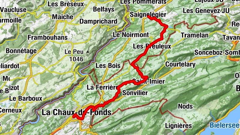 Saignelégier - Restaurant de la Gare - Ferme Sterchi - La Chaux-de-Fonds