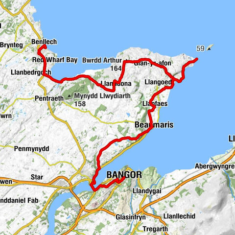 Bangor - St Seiriol's Church - Bwrdd Arthur - Benllech