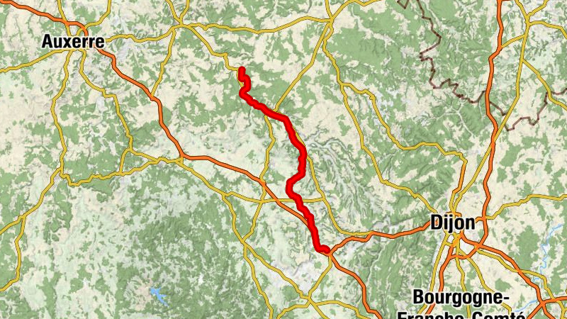 Pouilly-en-Auxois - La Baquette - Montbard - Ravières