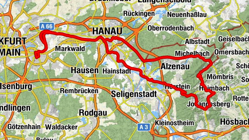 Offenbach (Main) Hauptbahnhof - Mariä Himmelfahrt - Haag - Königsstein