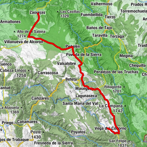 Zaorejas - Peñalén - Cueva del Hierro - Vega del Codorno