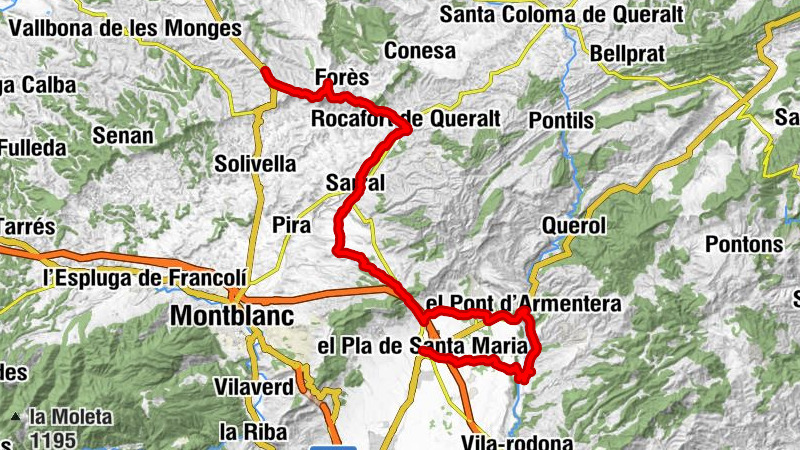 Belltall - Sant Pere - Sant Salvador - el Pla de Santa Maria