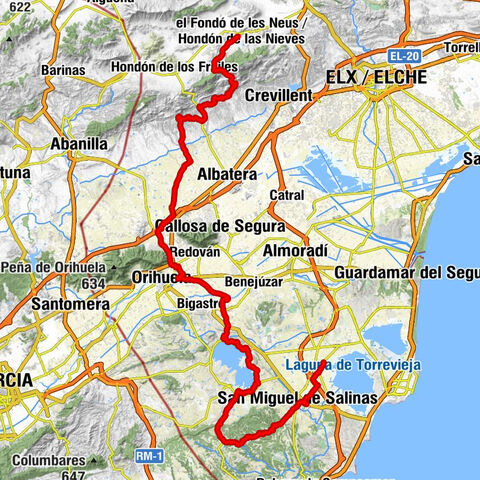 La Marquesa - Puerto de Rebate - Ermita del Camino Viejo de Callosa - el Fondó de les Neus / Hondón de las Nieves
