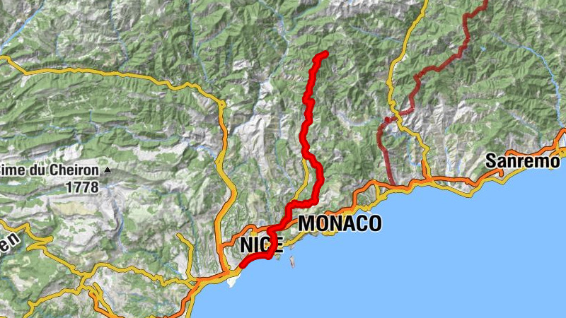 La Croisette - Baisse de Peïra Cava - Les Merisiers - Magnan