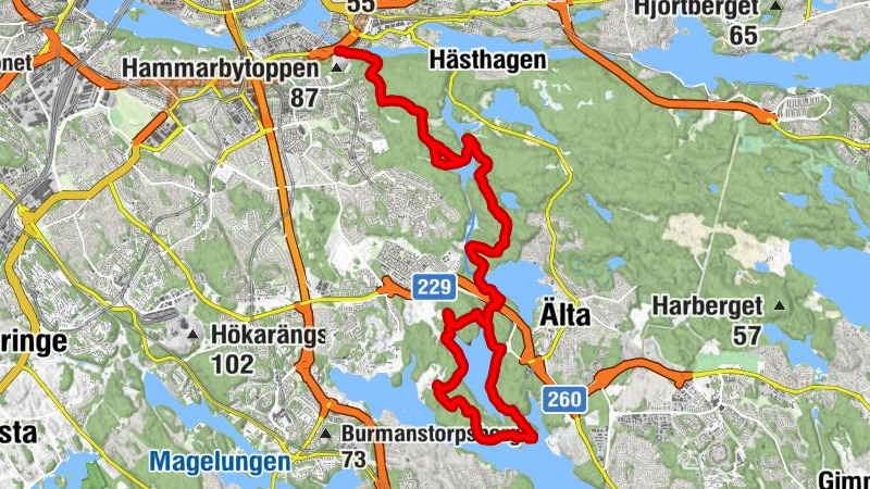 Stockholm - Nacka - Älta - Flaten