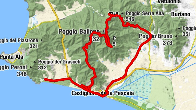 La Griglia - Poggio Rossino - Poggio Quercetona - Poggio Petriccio