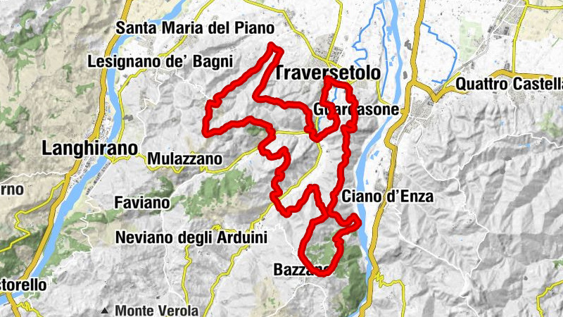 Traversetolo - Monte Castello - Monte Cagliara - Monte Cedogno