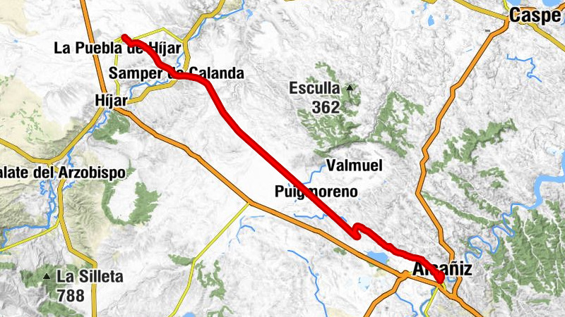 Estación FFCC de La Puebla de Híjar - La Parrilla - Alcañiz - Venecia