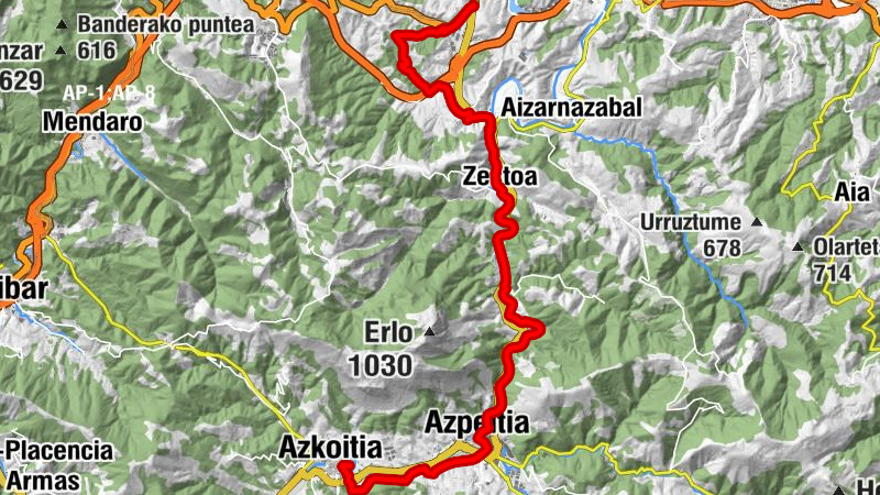 Azkoitia - San Martin eliza - Ametzagana - Arroa Behea