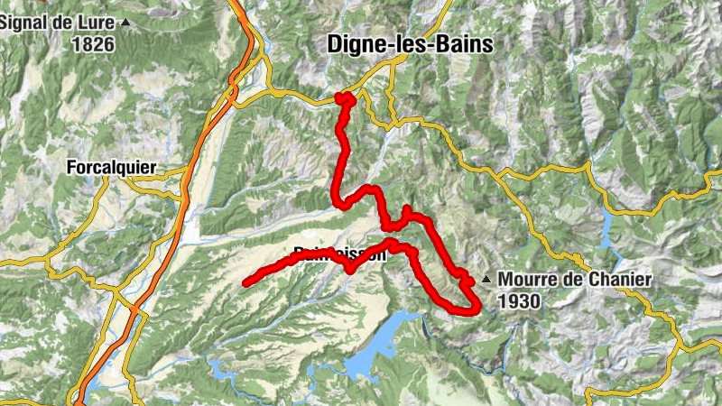 Mallemoisson - Les Grillons - Col de la Mort de l'Homme - Chapelle Saint-Pierre - Valensole